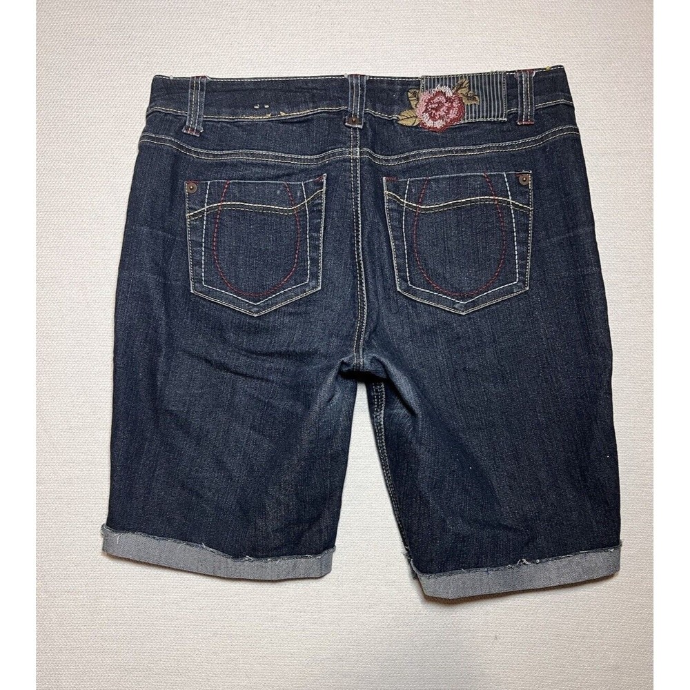Denver Hayes Shorts Women 12 (34x10 Actual) Blue Dark Wash Denim
